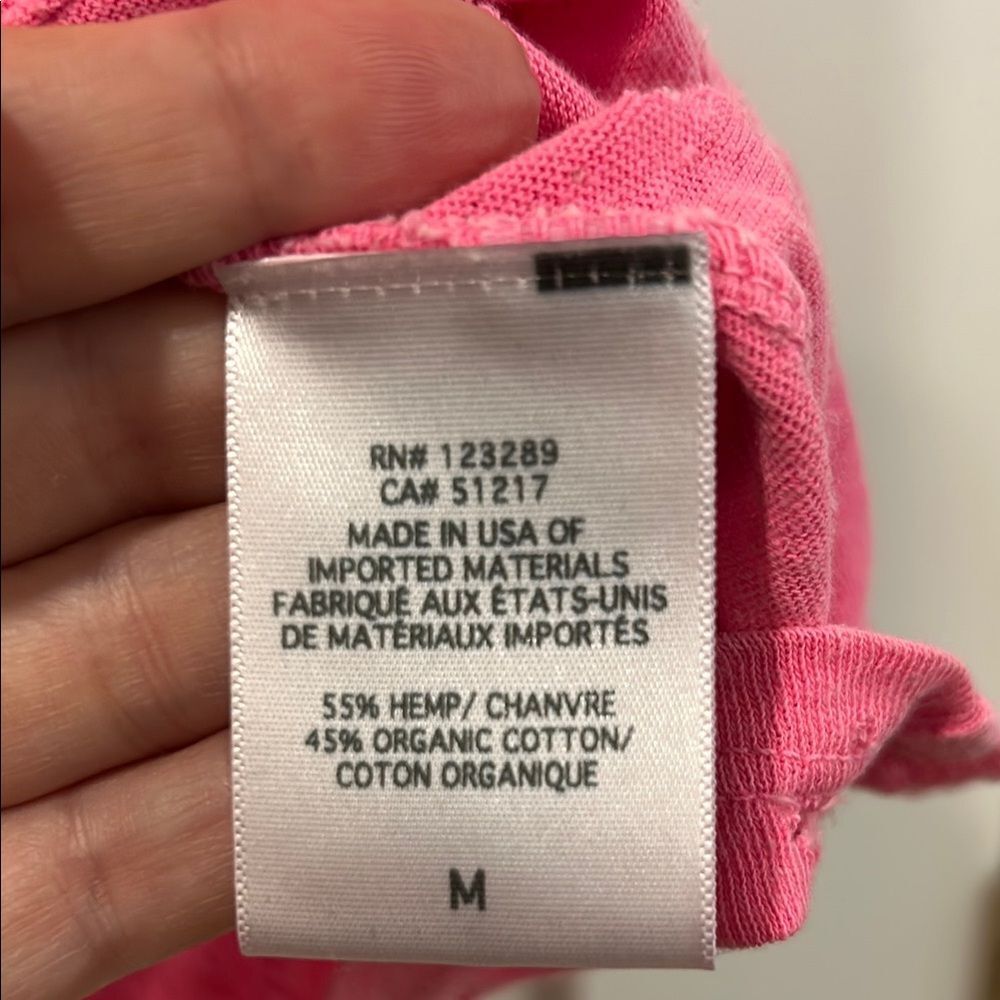 Michael Lauren Hot Pink Distressed Short Sleeve Tee - Picture 6 of 11